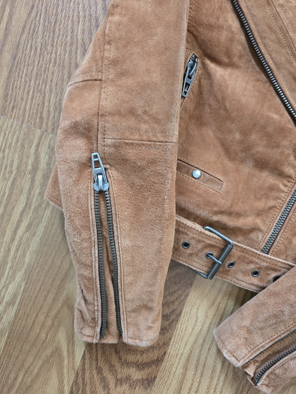 Blank NYC Suede Moto Jacket - Rust Orange. BLANKNYC Denim Morning Suede - Picture 15 of 15